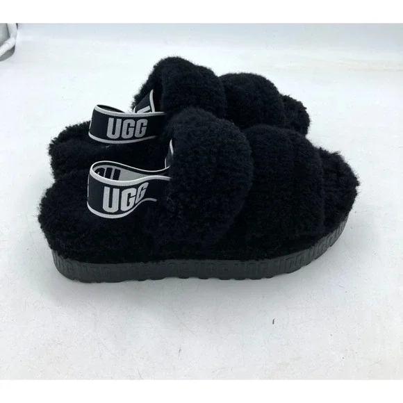 UGG Shoes Ugg Oh Yeah Slides Slingback Sandals Fluffy Fur